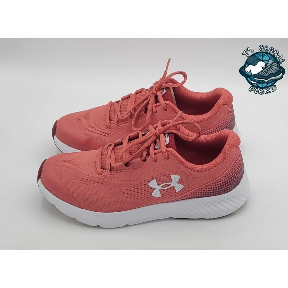 Under Armour Charged Rogue 4 Shoes Youth Size 6Y Chakra Pink/Red-Orange